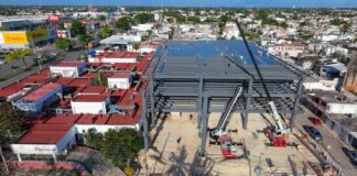 Reporte avance del 42% construcción del nuevo Hospital General del ISSSTE en Chetumal