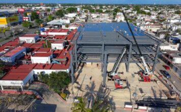 Reporte avance del 42% construcción del nuevo Hospital General del ISSSTE en Chetumal