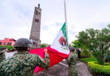 En Nayarit, realizan honores a la bandera, de cara a la celebración del inicio del Movimiento de Independencia