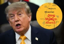 Trump publica mapa de Nuevo México y le cambia el nombre a “Nueva América”